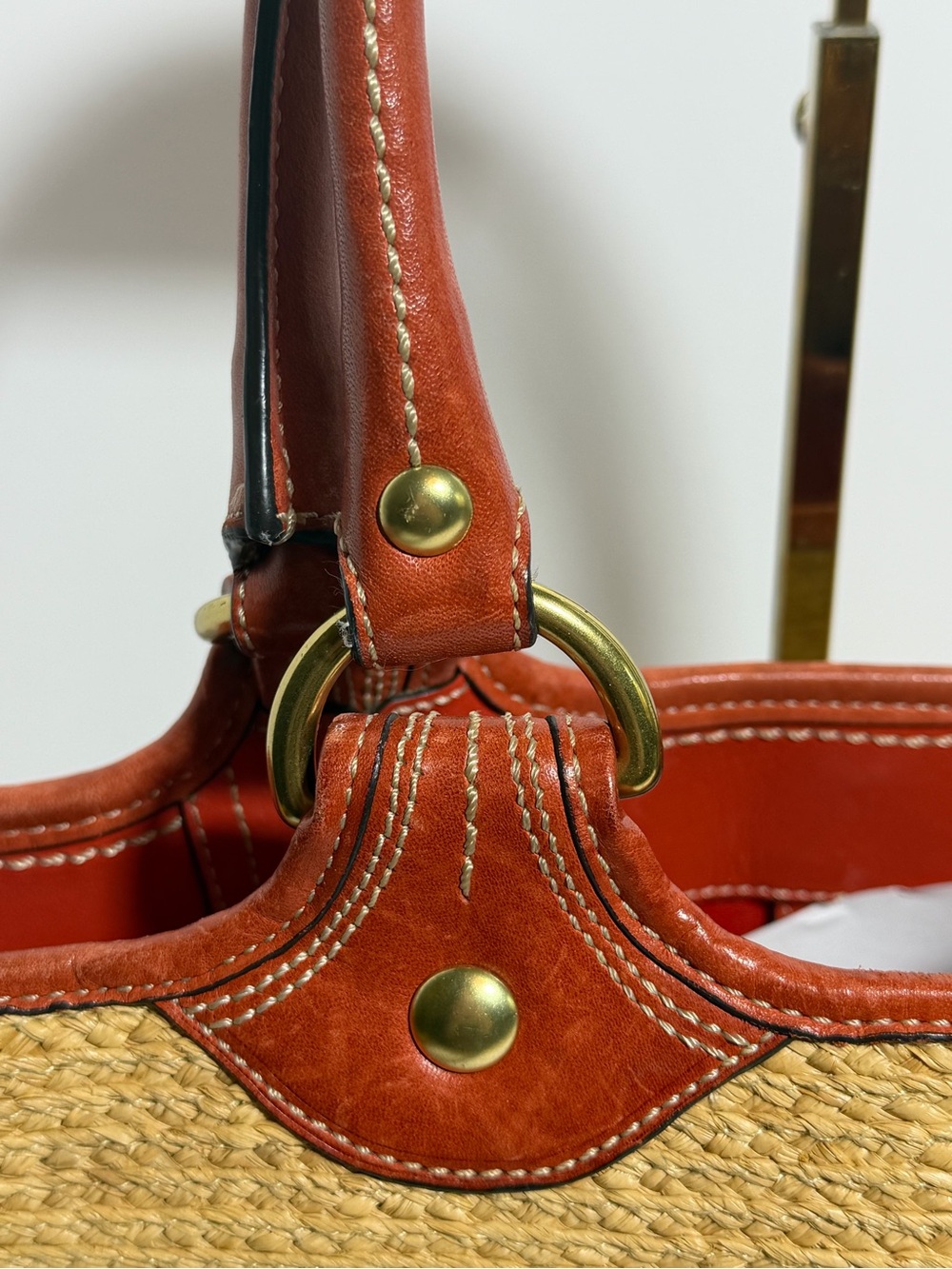Coach Tote with Brown Leather Trim and Floral Charm 2008 - Picture 4 of 10